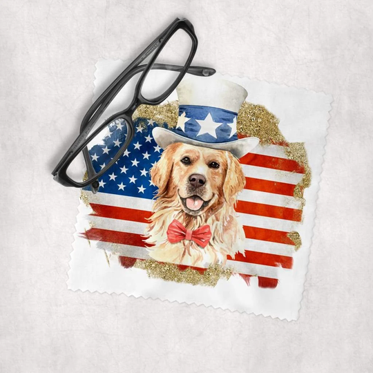 All-American Dog - Microfiber Lens Cleaning Cloth For Eyeglasses, Cameras, Smartphones & All Screens