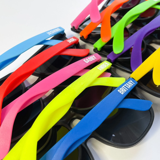 Personalized Sunglasses, Wedding Favors, Bridesmaid Bachelorette Shades, Custom Party Favors