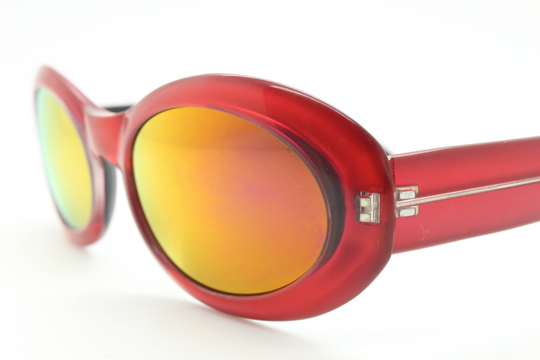 90S Vintage Oversized Oval Sunglasses. Solid Elliptical 60S Psychedelic Style Frame With Gold Mirror Lenses. Sick Fashion Clout Goggles