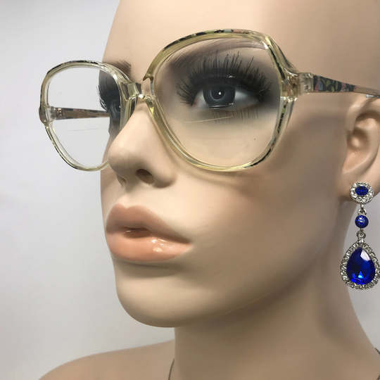 Vintage Brulimar Susan Eyeglasses Glasses Frame Clear Black Square Used Eyeglass Frames Retro