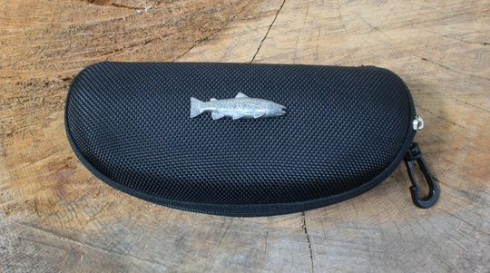 Brown Trout Canvas Glasses Case Black Protective Moulded Sports Christmas Gift Free Engraving 44 Cgk