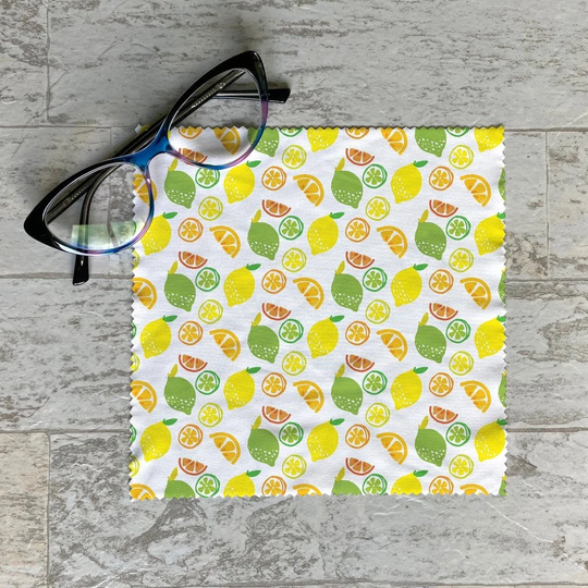 Lemons & Limes Pattern Eyeglass Cleaner Lens Cloth/Phone Eyewear Cloth Microfiber Cleaning