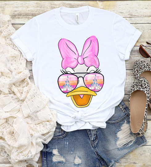 Mom Sunset Castle Sunglasses Duck Shirt, Unisex, Womens Vacation Shirt, Matching Family Shirts, Magic Mouse, First Trip, Family