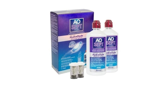 AOSEPT PLUS with Hydraglyde 2 x 360 ml with cases