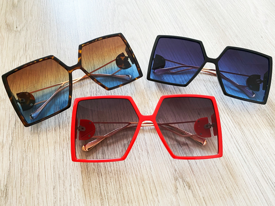 Luxury Massive Oversized Retro Square Shades Oversized Sunglasses
