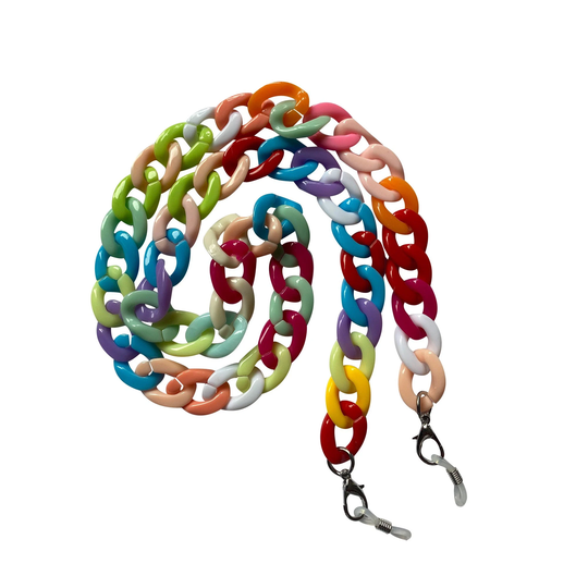 Multi Coloured Chunky Big Oversized Chain Sunglasses Spectacle Glasses Cord Holder