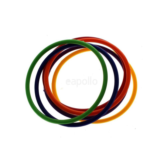 6 Pack Rainbow Pride Colour Plastic Bangles Bracelets