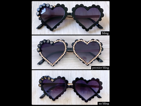 Custom Heart Sunglasses For Babies, Toddlers & Kids W/Personalization