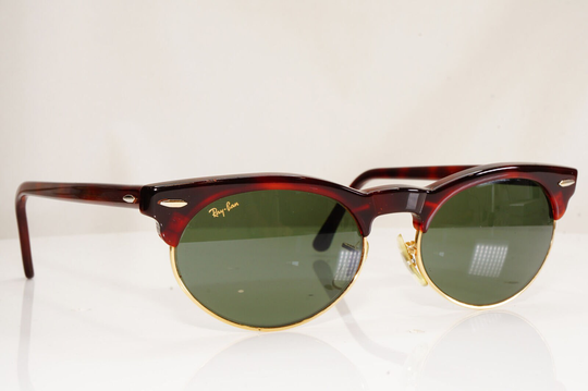 Ray-Ban Mens Womens Vintage Sunglasses Brown Rectangle W1267 Bausch Lomb 26963