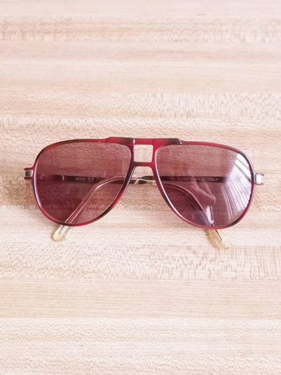 Aviator Vintage Sunglasses For Kids. Made in Italy. Spring Hooks. New Old Stock 48x10x120