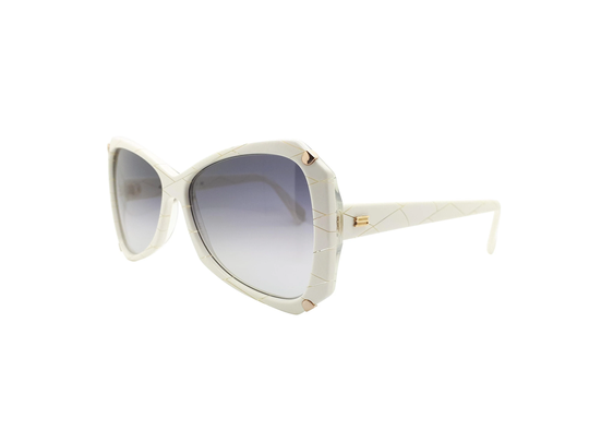 Vintage Silhouette M1175/20 C2849 White Sunglasses // 1980S Nos Statement