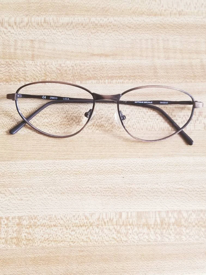 Zimco Eyewear 1980S New Old Stock. Universal Frame Usa. Very Light. Antique Bronze Dazzle