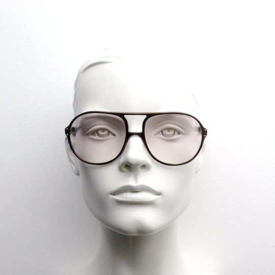 Pierre Cardin Vintage 70S Sunglasses. Large Metallic Matt Brown Frame With Very Light Lenses. Mens Nos Teardrop Aviators