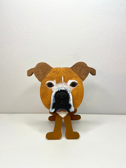 Staffordshire Bull Terrier, Glasses Stand Holder, Wooden , Eyeglasses Holder