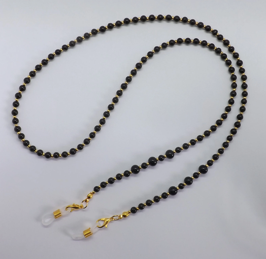 Classic Black Pearls Glasses Chain, Eyeglass Spectacles Holder, Sunglasses Gift For Her