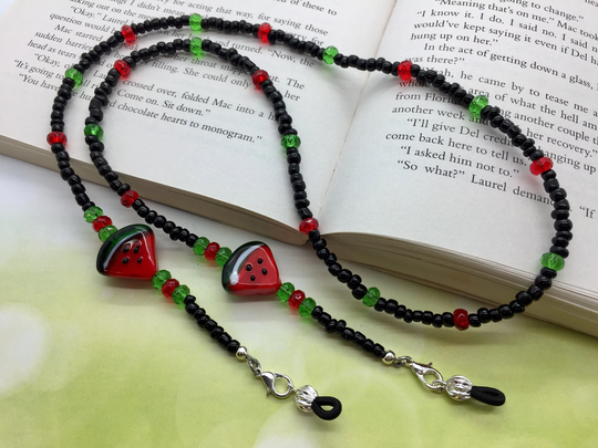 Watermelon Glasses Chain, Eyeglasses Necklace, Reading Holder, Readers, Eyewear