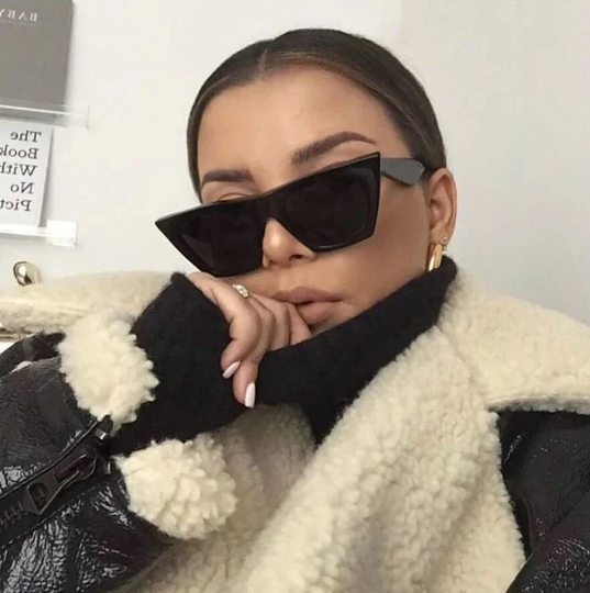 Oversized Vintage Cat Eye Sunglasses