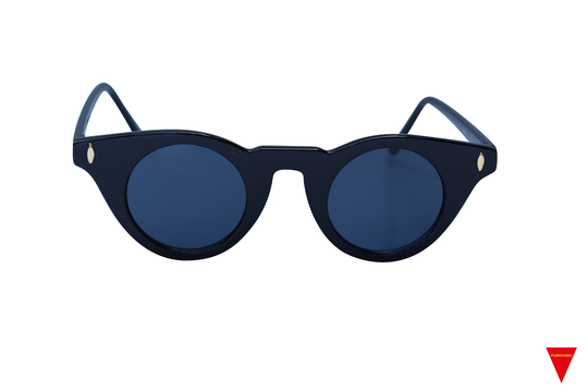 90's Black Cat Eye Sunglasses, Brown, Plastic Glasses, Small Frame