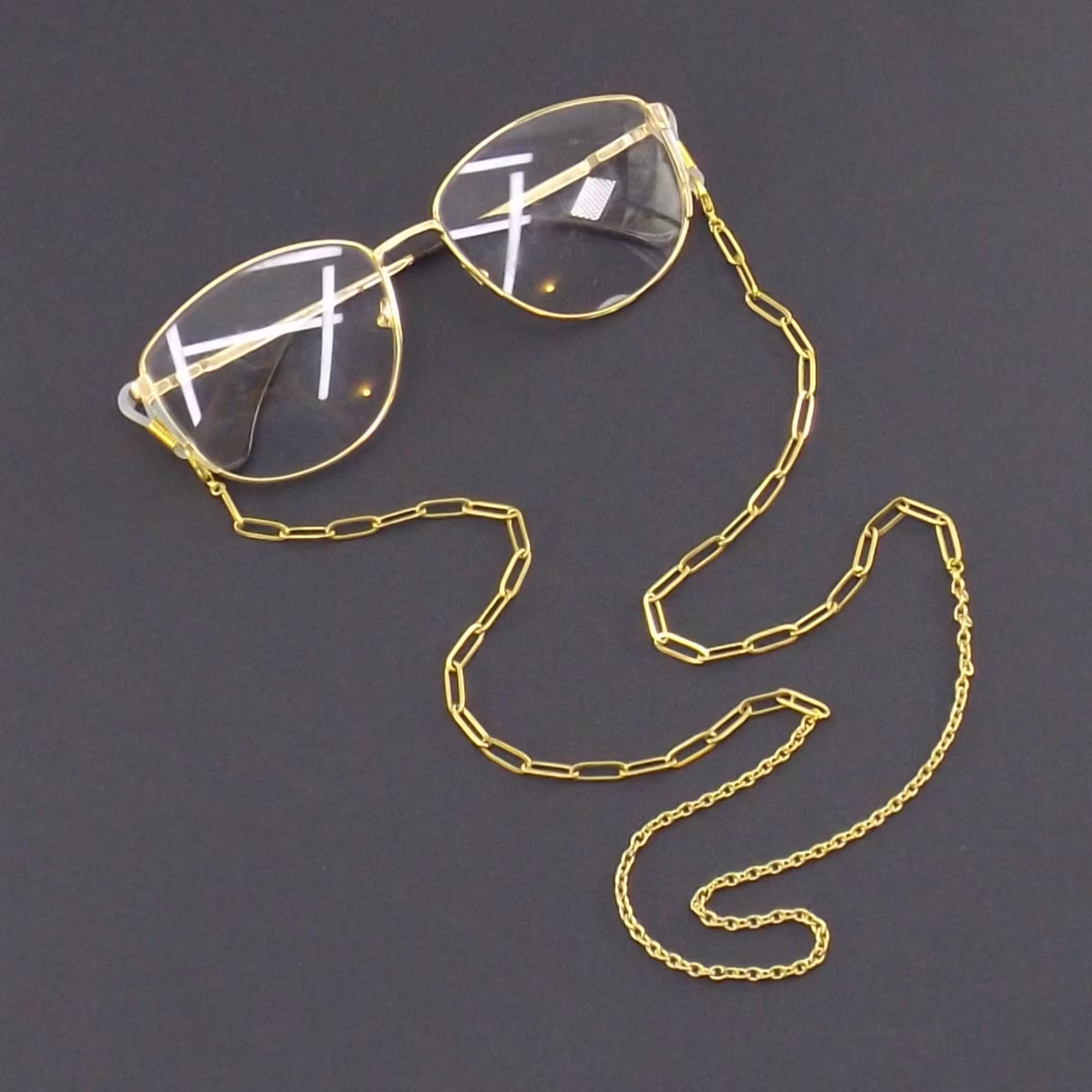Paperclip Face Mask Chain | Eyeglass Sunglasses Holder Elongated Link Necklace For Glasses