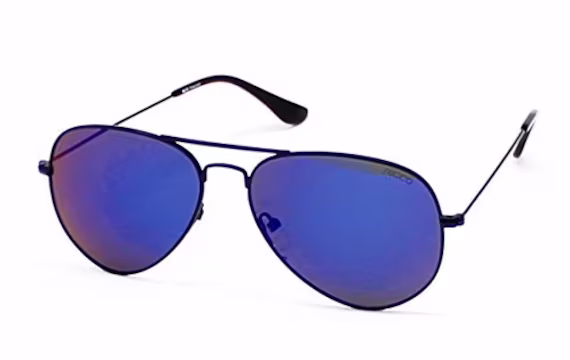 Ricco Eyewear Mirrored Lens Polarized Uv 400 Protection Metal Frame Sunglasses With Zipped Cary Case & Cleaning Cloth