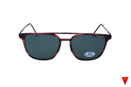 80's Classic Plastic Sunglasses With Bar Aviator Style Sunglasses, Tortoise Brown Glasses Uv Lenses, Unworn Original Vintage