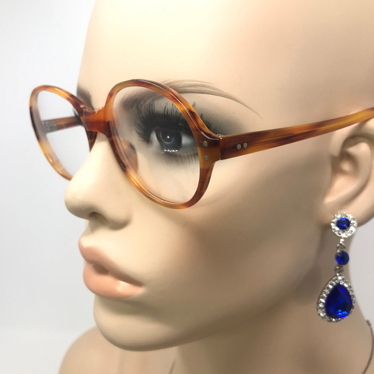 Vintage Amor Eyeglasses Glasses Frame Brown Rounded Used Eyeglass Frames Retro France