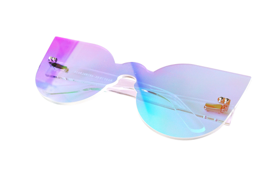 Iridescent Large Cat Eye Glasses