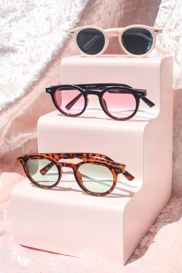 Cabo Rounded Sunglasses - Vintage Sunglasses, Trendy Funky Cool Shades For Women, Retro