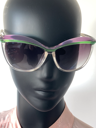 Vintage Clear Lucite Cat Eye Sunglasses