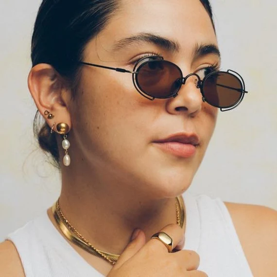 Oval Deco Rare Vintage Sunglasses