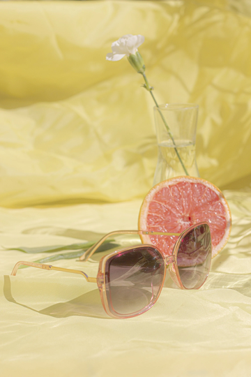 Pink Rounded Square Sunglasses