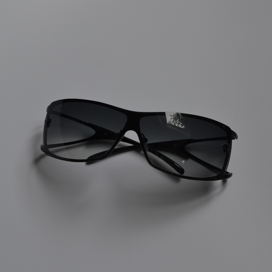 Versace Black Gradient Shield Sunglasses