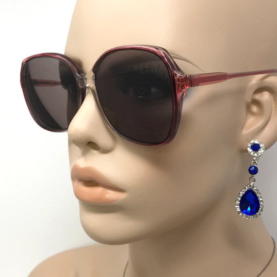 Vintage Ladies Prescription Sunglasses Glasses Frame Pink Clear Square Used Sun Shades Frames Retro