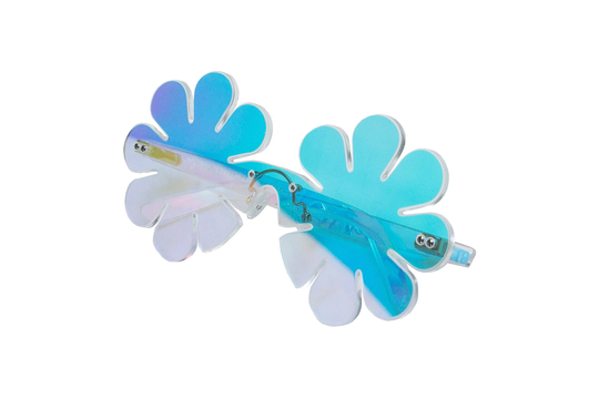 Iridescent Flower Glasses, Eyewear, Club Kids, Clubwear, Rave, Party