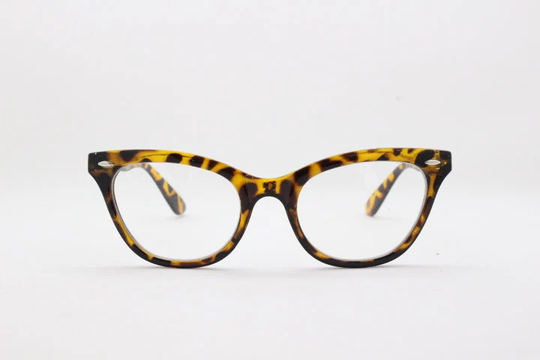 Vintage 90S Cat Eye Glasses. Womens Tortoise Cateye Optical Frames. 50S Style Eyeglasses. Cats Rx Spectacles With Clear Lenses. Nos