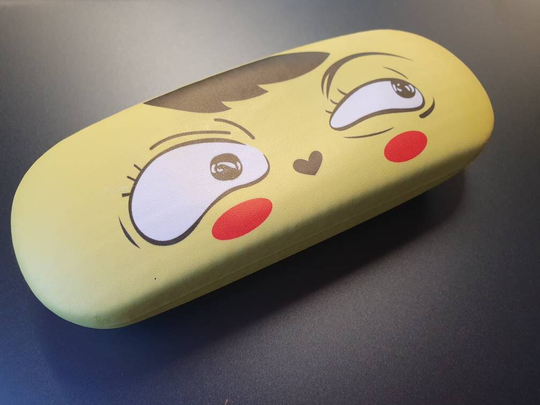 Unisex Adults Or Kids Novelty Cartoon Yellow Angry Eyes Glasses Case One Size Gift Idea