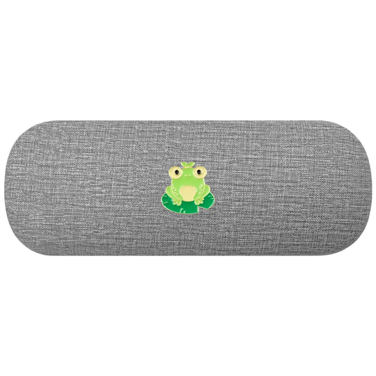 Frog On Lily Pad Hard Glasses Case. Toad Spectacle Tadpole Reading Eyeglasses Prince Sunglasses Fairy Tale Birthday Gift