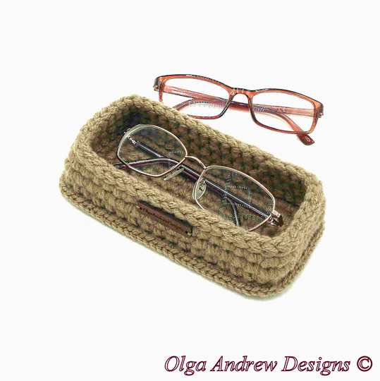 Mens Nightstand Small Rectangular Glasses Holder, Soft Eyeglass Tray, Office Reading Olgaandrewdesigns
