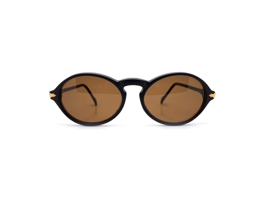 Vintage Black Oval 80S Sunglasses, Haute Couture 3669 7 // 1980S New Old Stock Sunglasses