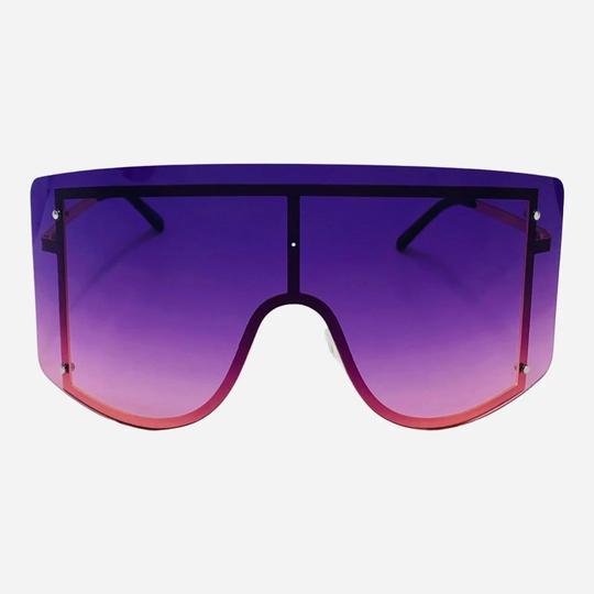 Rimless Two Tone Shield Sunglasses