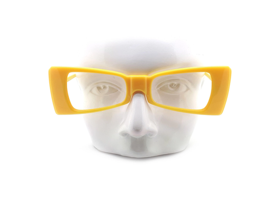 Yellow Anglo American Bow Tie Vintage Glasses Frame, Rare 80S Rectangular 1980S New Old Stock