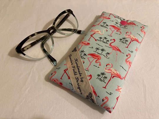 Pink Flamingos Glasses Case/ Sunglasses Case/ Wildlife Lovers Gifts/ Animal Soft Glasses Childrens