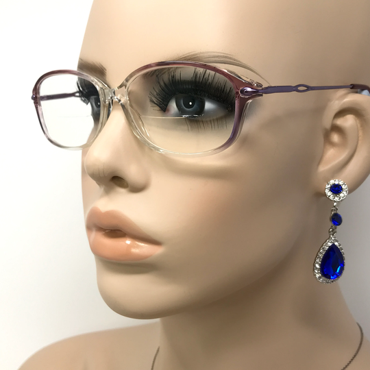 Vintage D&a Linda Eyeglasses Glasses Frame Pink Clear Rectangular Used Eyeglass Frames Retro