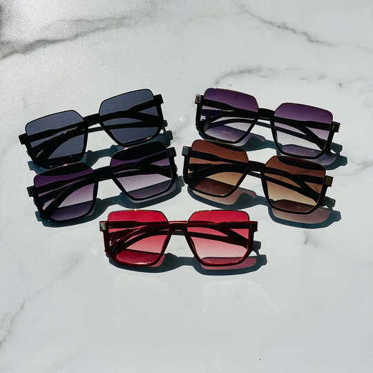 Oversized Block Frame Sunglasses | Square Retro Minji