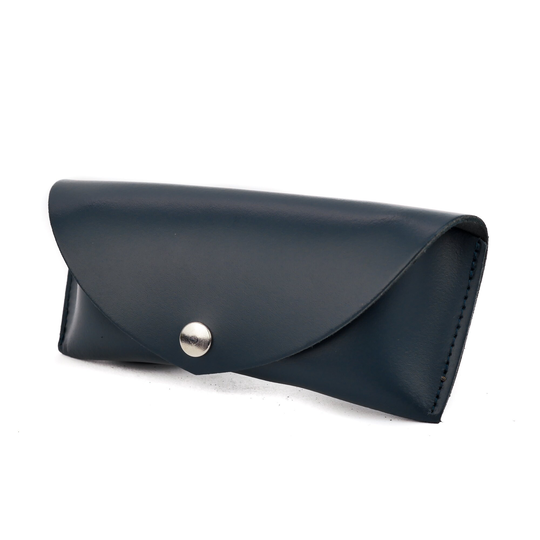 Navy Sunglasses Case // Indigo Leather Glasses Chroma