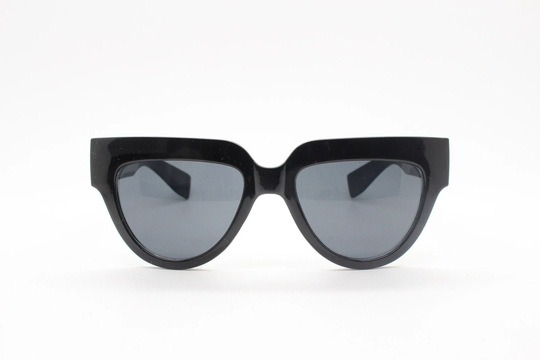 Vintage Y2K Pointed Cat Eye Sunglasses. Womens Solid Black 60S Style Flat Brow Cateye Frame. Rockabilly. Nos Catseye