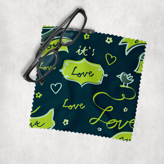 Love - Microfiber Lens Cleaning Cloth For Eyeglasses, Cameras, Smartphones & All Screens