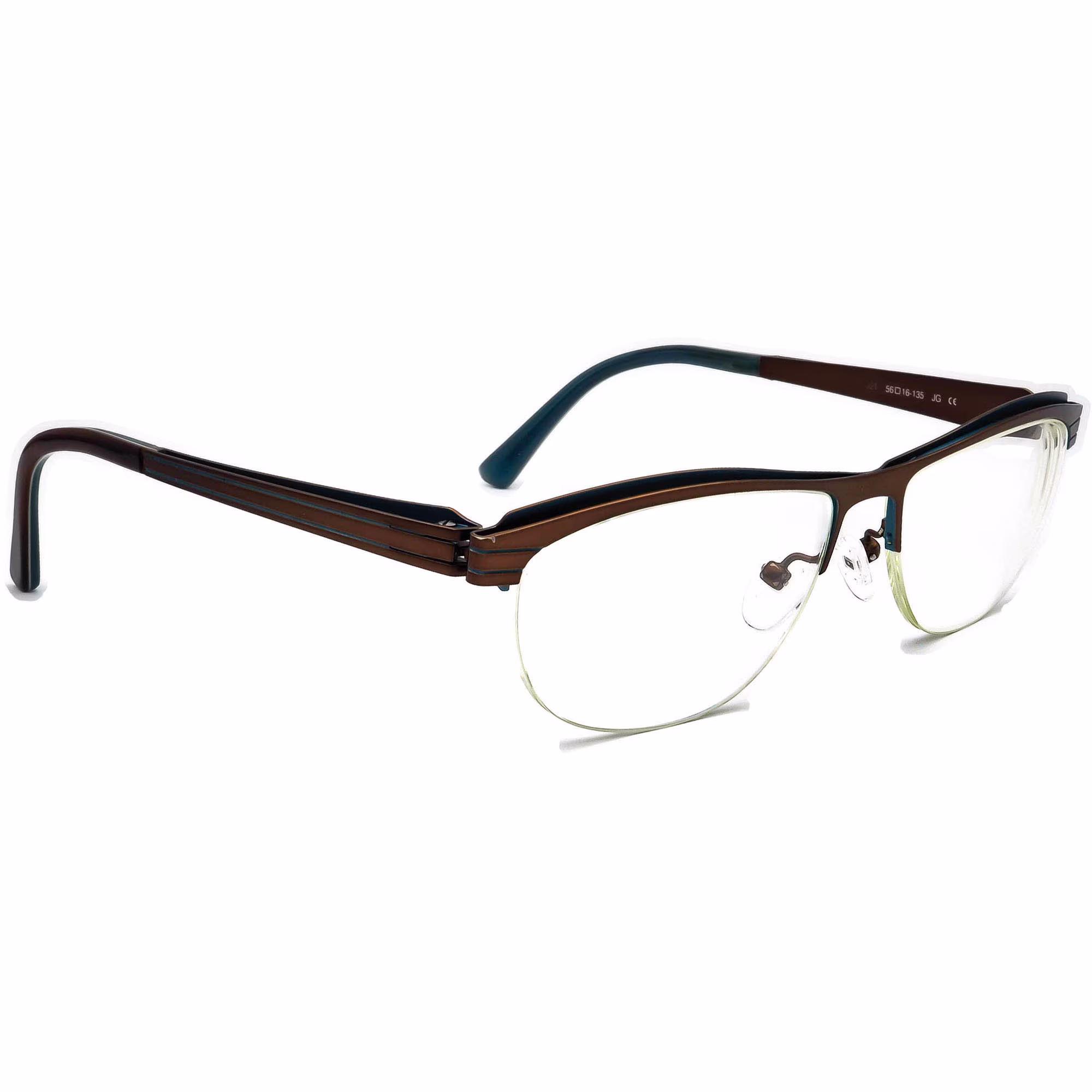 Prodesign Denmark Eyeglasses 4133 C.6021 Brown/Blue Half Rim Metal 56[]16 135