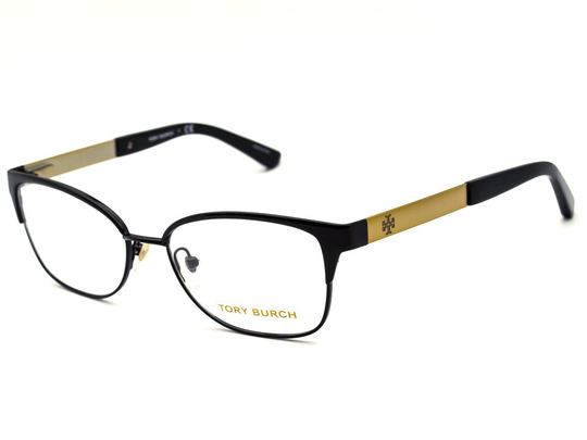 Tory Burch Women's Eyeglasses Ty 1046 3100 Black/Gold Browline Frame 52[]16 135