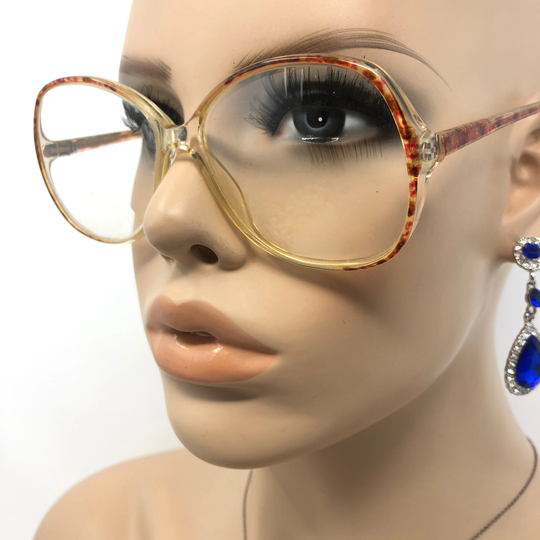 Vintage Pennine Eyeglasses Glasses Frame Brown Clear Used Eyeglass Frames Retro